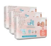 Freelife Bébé Cash Couches bébés Taille 1 New Born (2-4kg) - 3 x 28 = 84 couches
