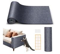 Freemale Tapis griffoir pour chat - 200 x 40 cm - Griffoir pour chat à faire soi-même - Pour canapé ou protection murale - Tour de chat pour griffer les griffes pour intérieur (gris foncé)