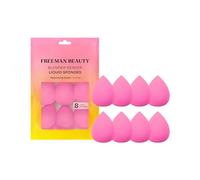 Freeman Blender Bender Makeup Sponge Set, For Liquid & Cream Foundation, Precision Point Makeup Blending Sponges, Vegan, Cruelty-Free, & Latex-Free, Pink Sponge, 8 Count
