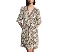 Freeman T. Porter - Robe Courte Blanche imprimée avec Une Coupe Droite et Un col v - Taille m