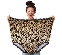 FreeNFond Culotte pour Grand-mère - Cadeau Amusant pour Adulte et Femme - pour fête de Mariage - Jeu de Gala - sous-vêtements géants, Lsleopard, Plus Grande Taille