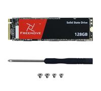Freenove 128GB M.2 NVMe SSD for Raspberry Pi 5 M.2 Hat Adapter NAS Kit, Solid State Drive, Size 2280, PCIe 2.0/3.0, Tested Speed 800 MB/s