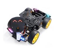 Freenove 4WD Car Kit for ESP32 WROVER CAM (Included), Dual-Core 32-bit 240 MHz Microcontroller, Camera, Dot Matrix, Obstacle Avoidance, Line Tracking, Light Tracing, Colorful Light, App
