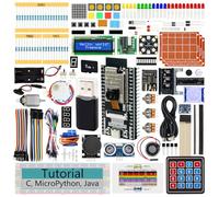 Freenove ESP32 Kit Dev CAM Board Kit de Démarrage Ultime, Microcontrôleur à Double Noyau 32 Bits 240 MHz, Caméra Embarquée WiFi+BT, Tutorial de 795 Pages, Code Java Python C, 122 Projets, 240 Articles