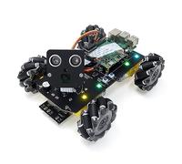 Freenove Mecanum Wheel Car Kit for Raspberry Pi 5 4 B 3 B+ B A+, Face Tracking, Line Tracking, Light Tracing, Obstacle Avoidance, App Control, Camera, Servo (Raspberry Pi Not Included)