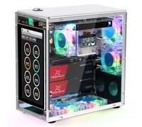 Freenove Raspberry Pi 5 Case Kit Pro (with 1x 128GB SSD), Dual M.2 NVMe SSD Slots, 5 PWM ARGB Fans Light Sync, CPU Tower Cooler, 4.3" Touchscreen, Stereo Speakers, 3.5 mm Audio