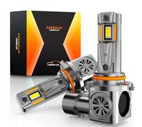 FREERAP Ampoule 9012 LED 32000LM, 100W 600% 6500K Lumière Blanche, 1:1 Halogène Mini Taille, 70000+ Heures De Vie, Plug and Play Installation Facile, 2 Pièces(9012/HIR2)