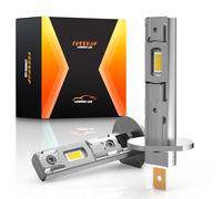 FREERAP Ampoule H1 LED 20000LM, 100W 600% 6500K Lumière Blanche, 1:1 Halogène Mini Taille, 70000+ Heures De Vie, Plug and Play Installation Facile, 2 Pièces(H1)