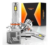 FREERAP Lot de 2 ampoules de phare DEL 9012/HIR2, blanc froid 6500 K, 60 W 32 000 lm 9012 avec ventilateur, aucun adaptateur nécessaire, Plug and Play, lot de 2 (9012/HIR2)