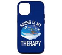 Freeride Funny Alpine Ski is My Therapy Coque pour iPhone 12/12 Pro