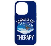 Freeride Funny Alpine Ski is My Therapy Coque pour iPhone 14 Pro