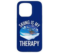Freeride Funny Alpine Ski is My Therapy Coque pour iPhone 15 Pro