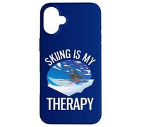 Freeride Funny Alpine Ski is My Therapy Coque pour iPhone 16 Plus