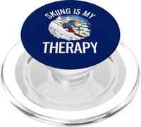 Freeride Funny Alpine Ski is My Therapy PopSockets PopGrip pour MagSafe