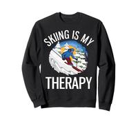 Freeride Funny Alpine Ski is My Therapy Sweatshirt