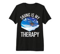 Freeride Funny Alpine Ski is My Therapy T-Shirt Haut de Gamme