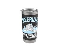 Freerider parce que les pistes noires sont pour les amateurs Gobelet isotherme en acier inoxydable double paroi
