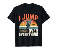 Freerunner de Parkour rétro I Jump Over Everything T-Shirt Graphique avec Valeur, Homme, Noir, L