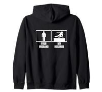 Freerunning Your Husband My Husband Wife Funny Parkour Sweat à Capuche