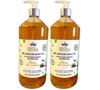 FREESENS® Gel douche surgras 3 en 1 - Fleur de coton Douche 2x1000 ml