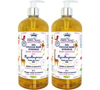FREESENS® Gel douche surgras bébé 3 en 1 - Huile de coco bio Douche 2x1000 ml