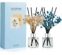 Freesia/Gardénia Diffuseur De Parfum Avec 16 Bâtonnets,Fleurs Diffuseur Bâtonnets Pr Maison,Chambre,Salon,Salle De Bain,Bureau 2x50ml