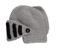 freesiom Bonnet Perruque Hiver Homme Chevalier Drôle Beanie Coton Tricoté Vagabond Casquette Casque Deguisement (Gris Leger)