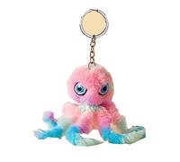 freesiom Porte Clé Clef Femme Pompon Poil Pieuvre Enfant Pendentif Kawaii Peluche Artificiel Original Chic Fantaisie Accessoire de Sac Décoration Voiture Cadeau Pas Cher