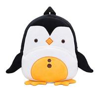 Freesiom Sac à Dos Enfant Maternelle Primaire Garderie Fille Garçon Animaux Pingouin Kawaii Bébé École Fourniture Scolaire Kawaii 2-4 Ans Cadeau Noel Blanc Noir