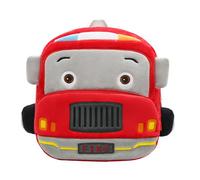 freesiom Sac à Dos Enfant Maternelle Primaire Garderie Fille Garçon Animaux Voiture Poil Fin Mini Kawaii Bébé École Fourniture Scolaire Kawaii 2-4 ans Cadeau Noel (Rouge)