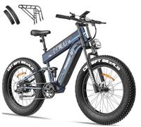 FREESKY Alaska Pro Vélo Électrique, 48V 41Ah Double Batterie Amovible, Autonomie 140-250km, 26"*4.0" Fat Tire Suspension Totale VTT Électrique Adulte, Velo Electrique avec Écran LCD, 7 Vitesses