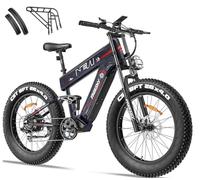 FREESKY Alaska Pro Vélo Électrique, 48V 41Ah Double Batterie Amovible, Autonomie 140-250km, 26"*4.0" Fat Tire Suspension Totale VTT Électrique Adulte, Velo Electrique avec Écran LCD, 7 Vitesses