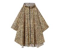 Freesmily Poncho de pluie élégant pour femmes imperméable manteau de pluie avec capuche et fermeture éclair, taille unique