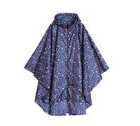 Freesmily Poncho de pluie élégant pour femmes imperméable manteau de pluie avec capuche fermeture éclair, Étoile bleue., taille unique
