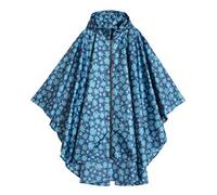 Freesmily Poncho de pluie élégant pour femmes imperméable manteau de pluie avec capuche fermeture éclair, taille unique