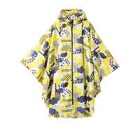 Freesmily Poncho de pluie élégant pour femmes imperméable manteau de pluie avec capuche fermeture éclair, taille unique