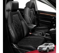 FREESOO Housses de siège CRV 2017-2022 - Housses de siège de voiture de luxe imperméables en cuir pour VUS 2017, 2018, 2019, 2020, 2021, 2022 - Ensemble complet de housses de siège en cuir imperméable