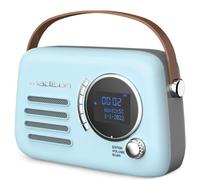 Radio Vintage Autonome Avec Bluetooth FM & DAB 30W - Ibiza Sound FREESOUND-VR30BL-DAB Bleu