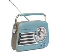 FREESOUND-VR40BLU-MAT-Radio vintage 30W sur batterie longue autonomie-Bluetooth,USB & FM-Bleu mat-Vintage,nostalgie,rétro