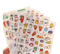 Freessom 18 Fiches Autocollant Adhésif Chat Décoration Calendrier Album Scrapbooking Journal Agenda DIY Fourniture Scolaire Kawaii Fun Pas Cher Cadeau