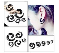 Freessom 2pcs Clou/Boucle d'oreille Homme Fantaisie Halloween Corne du Belier Noir Anti-Allergique Mignon Bijoux Specialise Drole Pas Cher Cadeau