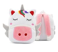 Freessom Licorne Sac à Dos Enfant Maternelle Primaire Garderie Fille Garçon Bébé Creche École Mignon Fourniture Scolaire Kawaii Fun Original Peluche-2-4 Ans