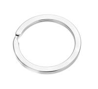 Freessom Lot de 100pcs Anneau Porte Clefs Clé 20mm Solide Inoxydable INOX Brisés Plat Couleur Argent Les Clés de Voiture Maison Organisation Artisanat
