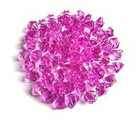 Freessom Lot de 200 Diamant de Table Perle Cristaux Décoration Martini À Saupoudrer Glaçon Pierre Accessoire Cérémonie Mariage Remplissage Diamants de Vase Aquarium Fantaisie DIY Cadeau(Rose Rouge)