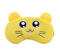 Freessom Masque de Sommeil des Yeux Nuit Femme Fille Cerf Animaux Mignon Kawaii Fantaisie Original Occultant Doux Relaxation Opaque Cache Yeux Dormir Voyage Siestes Cadeau Pas Cher Jaune