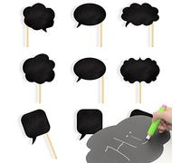 Freessom Photobooth Kit de 10pcs Accessoires de Photos Nuage Accessoire de Déguisement Photomaton Vintage Noir Bricolage Bubble DIY Deco pour Fete Party Soiree Mariage Anniversaire Halloween Noel