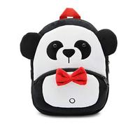 Freessom Sac à Dos Enfant Maternelle Primaire Garderie Fille Garçon Animaux Panda Drole Sac Bébé Creche École Mignon Fourniture Scolaire Kawaii Fun et Original en Peluche-1-3 Ans Noir Blanc