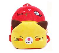 Freessom Sac à Dos Enfant Maternelle Primaire Garderie Fille Garçon Chat Mignon Bébé Creche École Mignon Fourniture Scolaire Kawaii Fun Original en Peluche-1-2 an