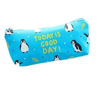 Freessom Trousse Scolaire a Crayon Fille Garcon Animaux Pingouin Organiseur Fourniture Scolaire Kawaii Fun Originale Sac College Etudiant Bleu