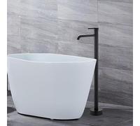 Freestanding Bath Tap Brass Single Handle Hot and Cold Bath Mixer Taps Black